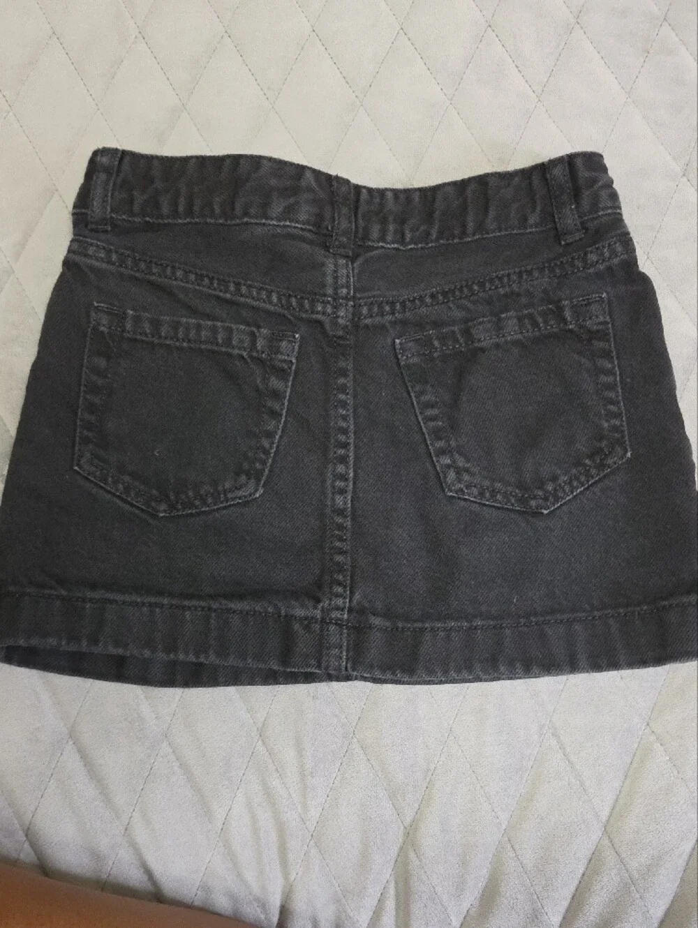 The Children's Place Black Denim Mini Skirt with Crystal Bows